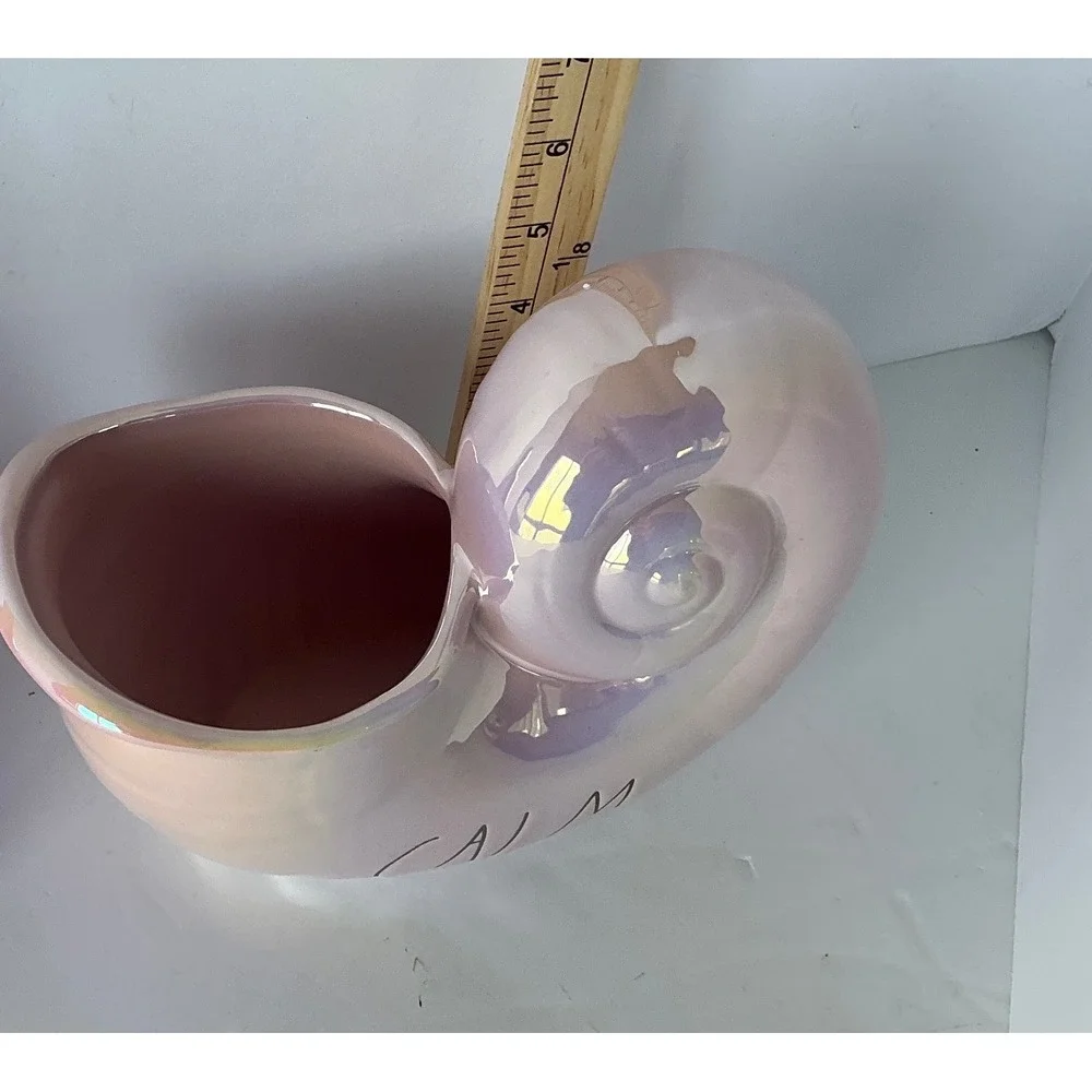 Rae Dunn Mermaid Tail Shell Planter Set Iridescent Sun Kissed Calm Coastal Decor